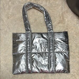 Stylish Silver Tote Bag